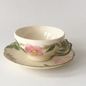 Franciscan Desert Rose Tea Cup & Saucer Set Multiple Available - Saucer Chip